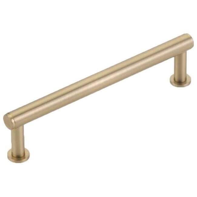 Schaub and Company Pub House 5" Center to Center Smooth Bar Solid - Signature Satin Brass