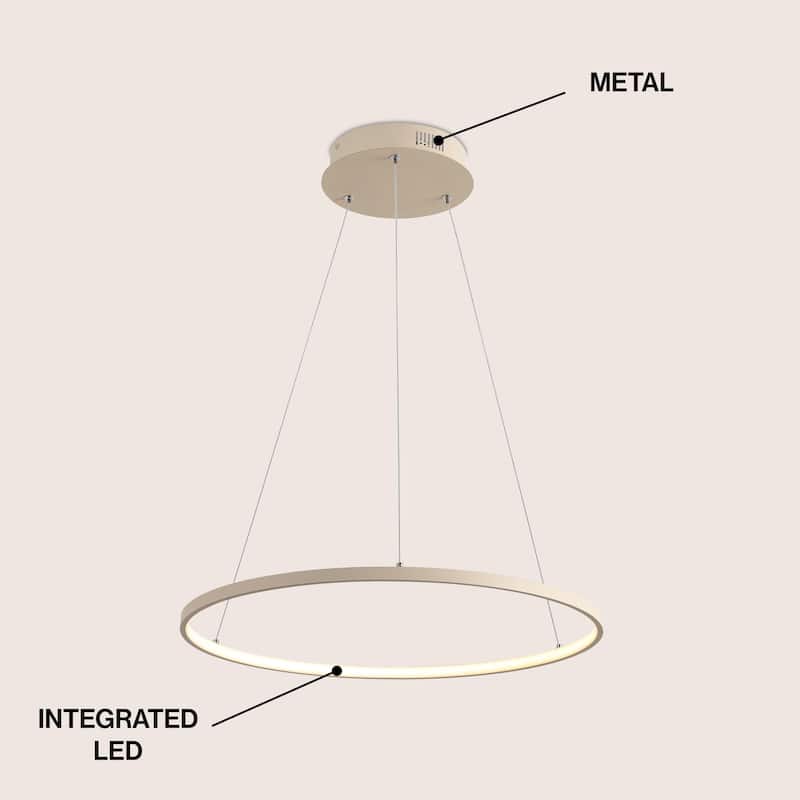 Kinsley Modern Bohemian Iron Integrated LED Pendant by JONATHAN Y