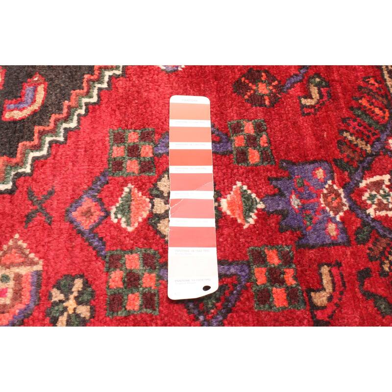 ECARPETGALLERY Hand-knotted Andelz Red Wool Rug - 4'3 x 6'10