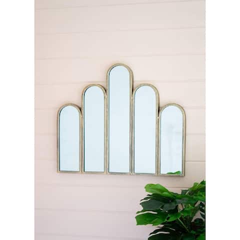 Mirror with Five Arches, 24-inch Length, Metal