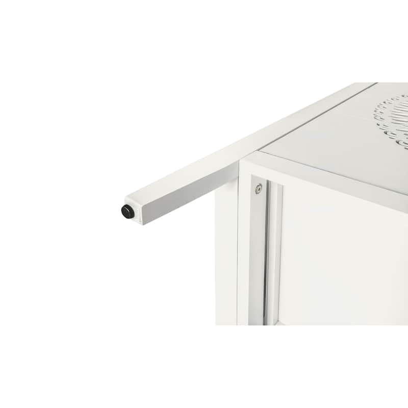 Drawer Cabinet with Hollow-Carved 3 Drawer Dresser Storage Chest