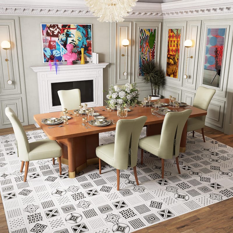 Merola Tile Vaudeville Octagon Deco Sombra with Taco Nacar 7-7/8" x 7-7/8" Porcelain Floor and Wall Tile - Case (50 Tiles)