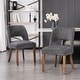 preview thumbnail 26 of 144, Wooden Dining Chairs Set of 2/4/6,Modern Fabric Upholstered Dining Room Chair Kitchen Chairs Set of 2 - Charcoal
