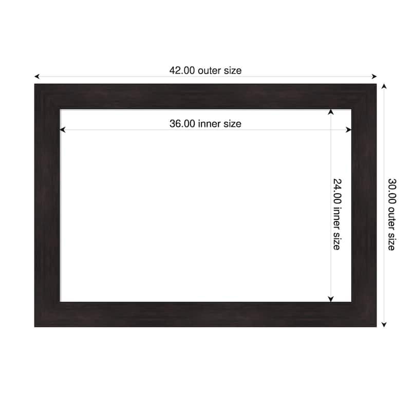Amanti Art Furniture Espresso Framed Dry Erase Magnetic Board - 42 x 30 in