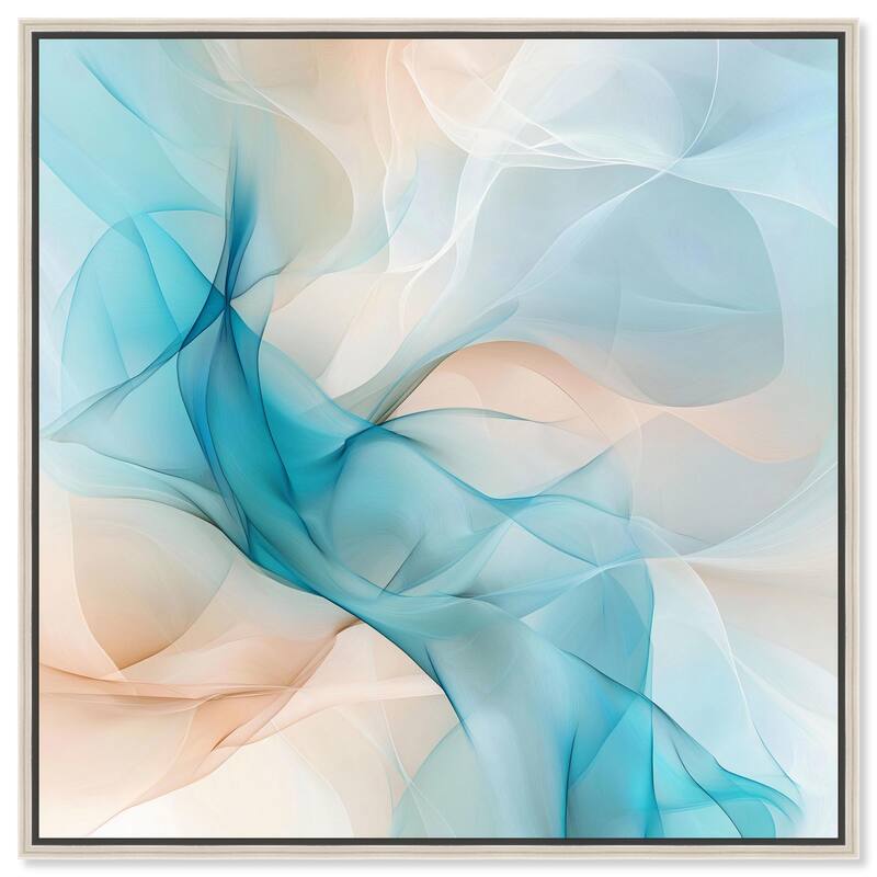 Quori I Canvas by Art Remedy - Silver - 40" x 40"