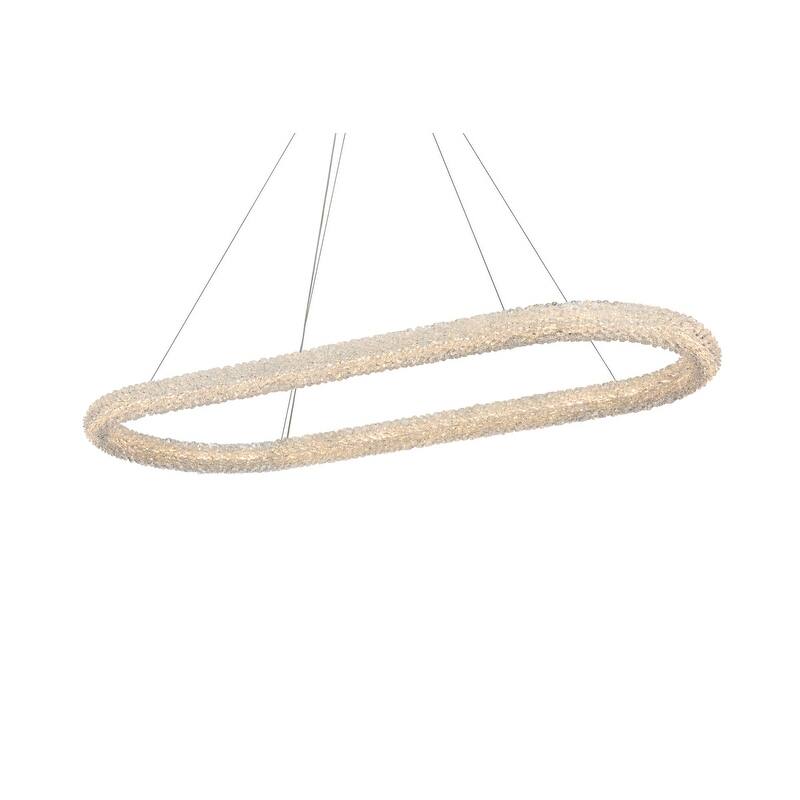 Elegant Lighting 3800D50L1 Bowen 51" Wide LED Crystal Ring Chandelier