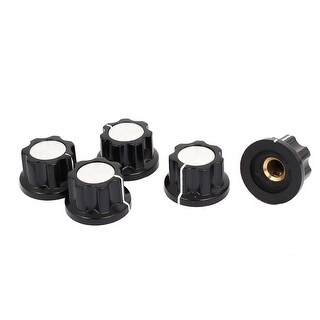 Black Aluminum Potentiometer Rotary Knob 6mm Control Switch Cap Sound Volume