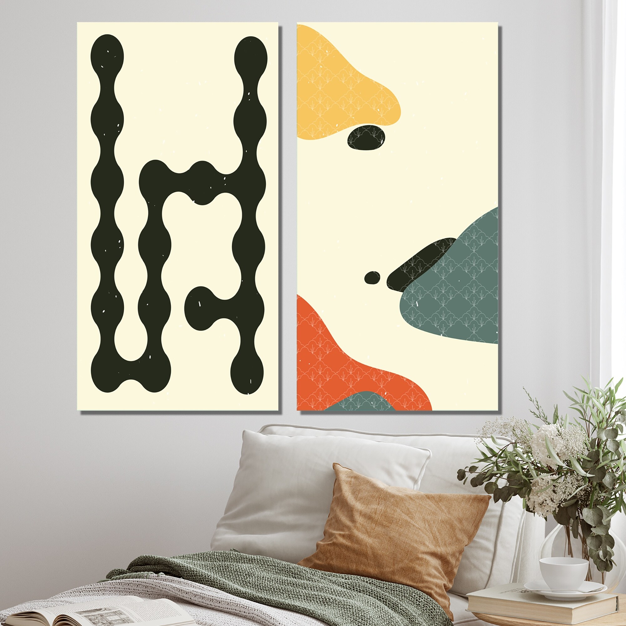 Designart 'Japanese Vintage Abstract Retro Designs XII' Geometric