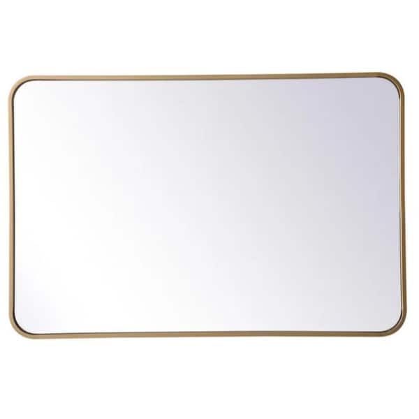 slide 2 of 11, Elegant Lighting MR802436 Formiae 24" W x 36" H Contemporary Brass