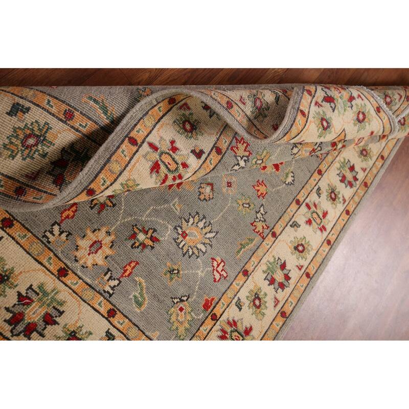 Floral Oushak Oriental Accent Rug Hand-Knotted Wool Carpet - 3'6" x 4'9"