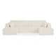 preview thumbnail 36 of 45, U shape Modular Sectional Sofa, Compressed Sectional Sofa Modern Minimalist Style Corduroy Couch