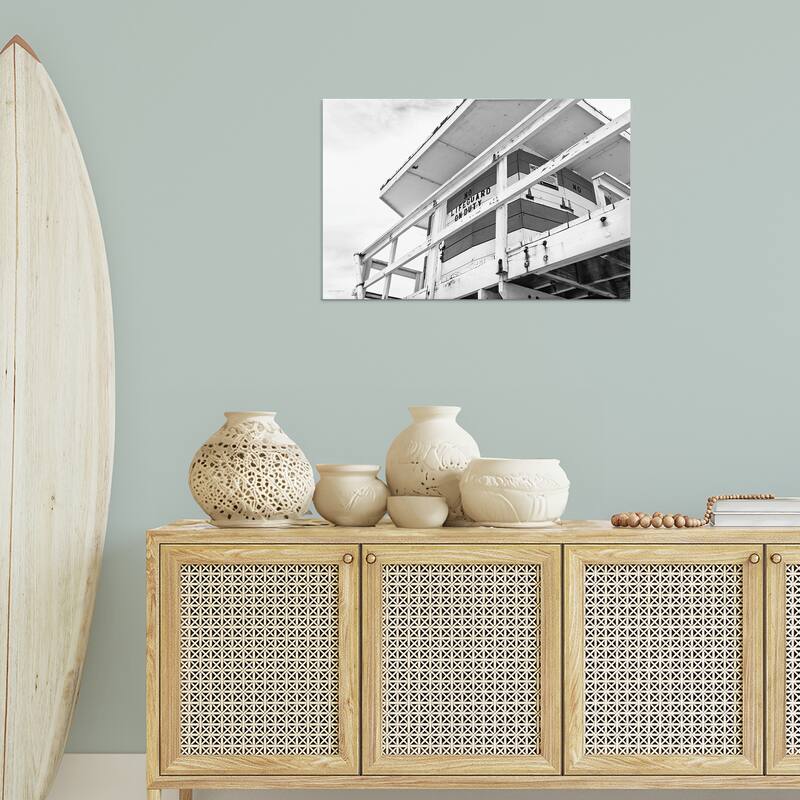 Stupell Lifeguard Building on Beach Canvas Wall Art Design By Seven Trees Design