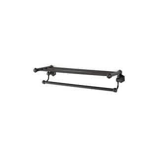 Alno Nicole 26"W Towel Rack Shelf with Towel Bar - Made from Solid