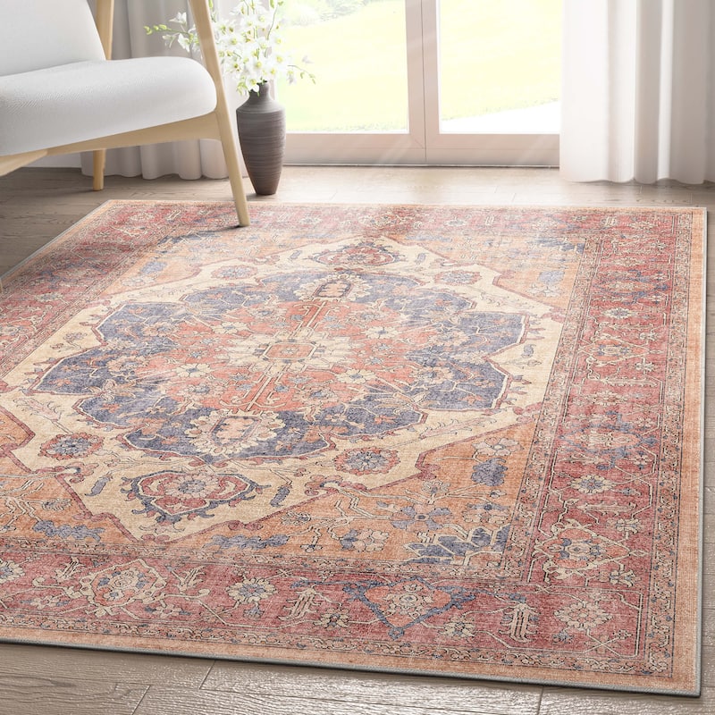 Well Woven Apollo Antigua Persian Oriental Machine Washable Area Rug