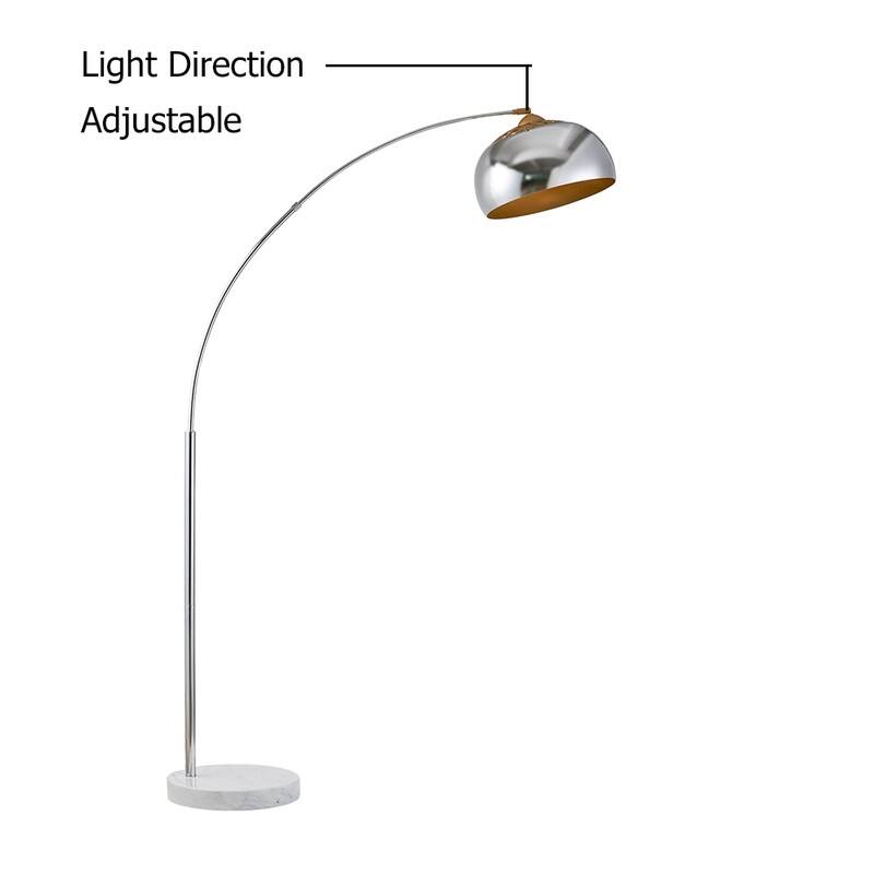 ROSEN GARDEN Arc Floor Lamp, Modern Reading Light, Bulb Not Included