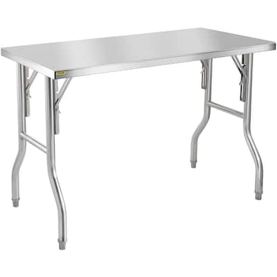 VEVOR Commercial Worktable Workstation Folding Commercial Prep Table