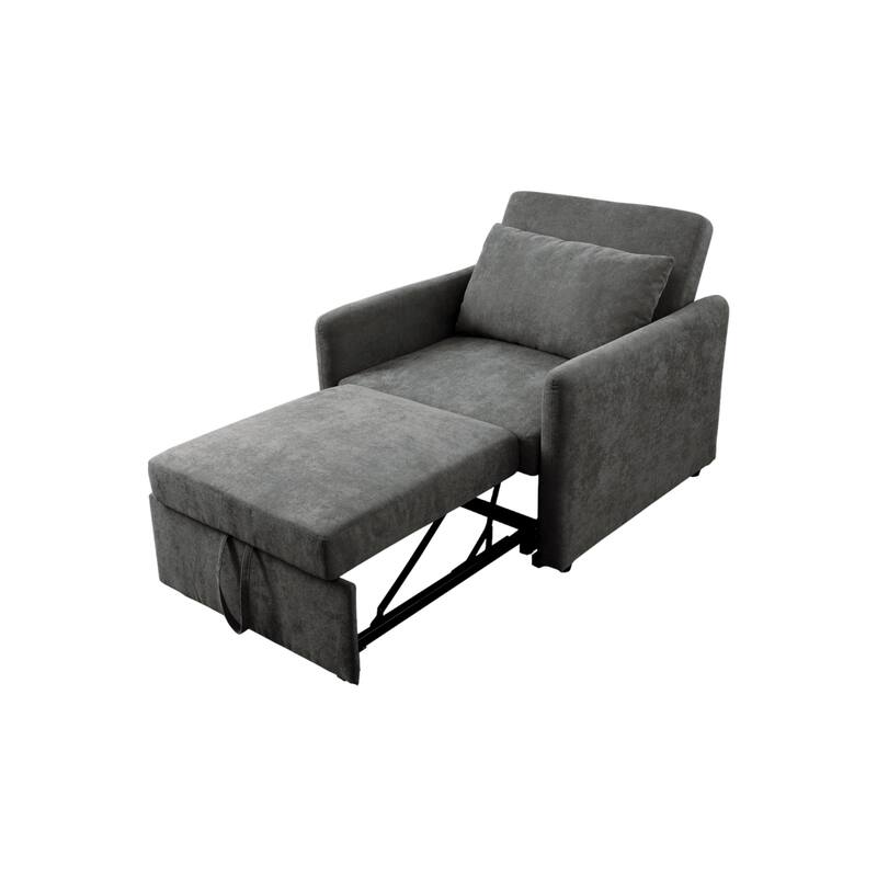 KISRAIS 36" Wide Lint Convertible Sleeper Chair