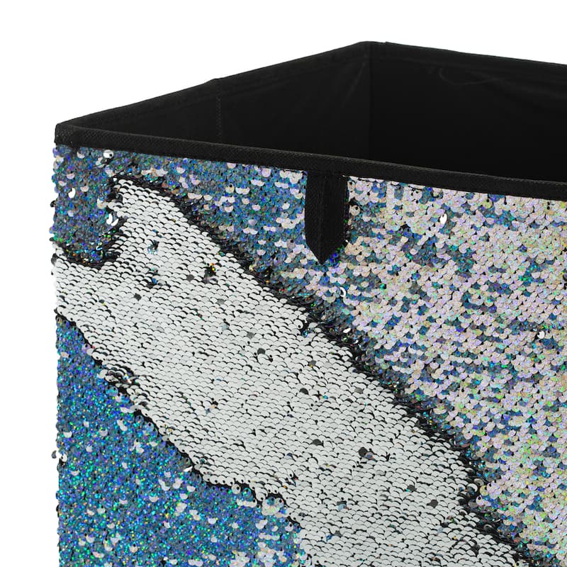 Organize It All Reversible Sequin Storage Cube