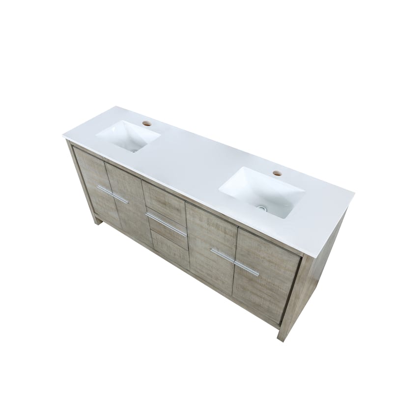 Lafarre 30 in W x 20 in D Rustic Acacia Bath Vanity and White Quartz Top