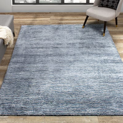 Ashburn Collection - Blue/Grey Handtufted Rug