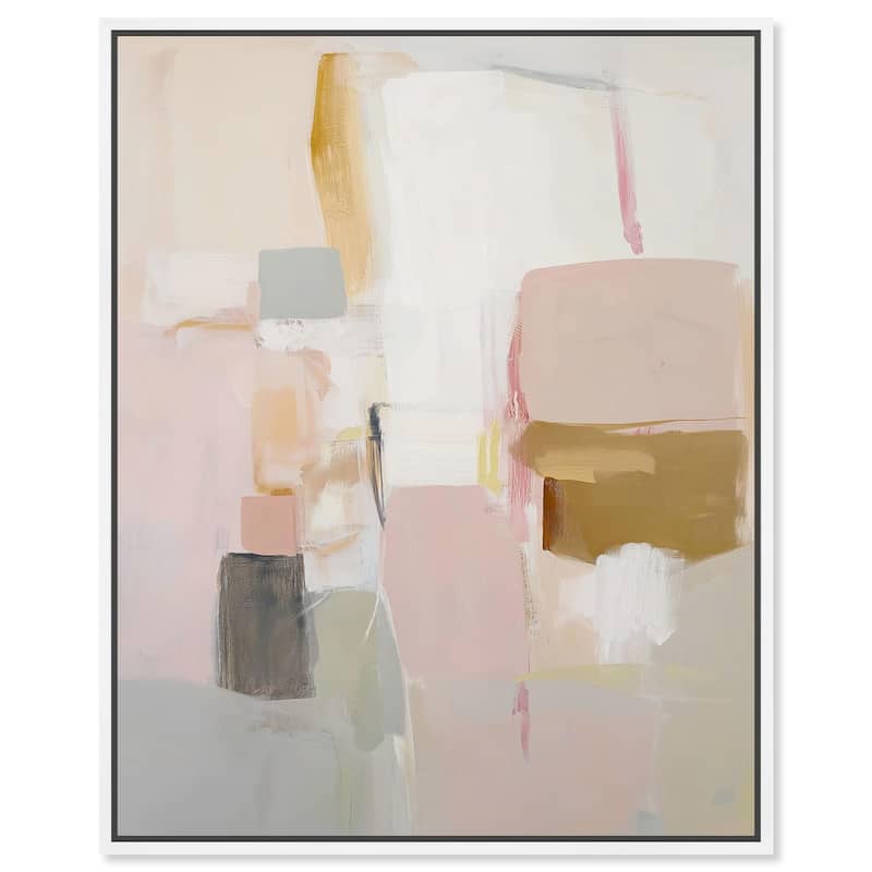 Apricot Cream I Canvas by Art Remedy - White - 36" x 45"
