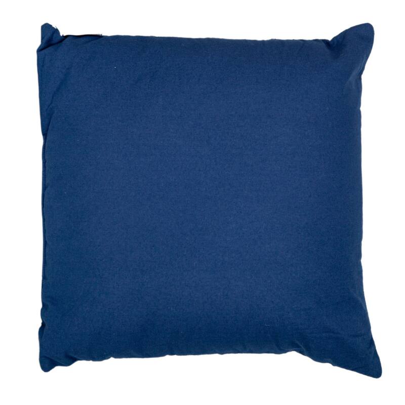 Striped Cotton Square Throw Pillow - 18" - Blue and White