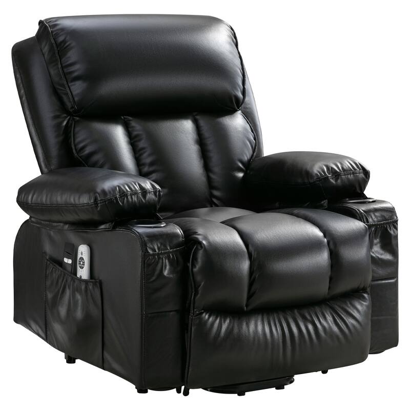 Large Power Lift Recliner Chair with Heat & 8‑Point Massage