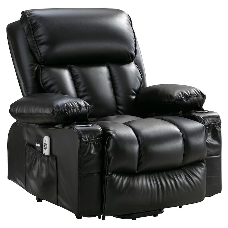 Power Electric massage lift lounge chair for the elderly, with heating and vibration functions,Fleece leather with USB