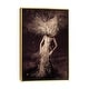preview thumbnail 4 of 7, iCanvas "Dark Portrait In Autumn" by Viviana Gonzalez Framed Canvas Print Gold - 26x18