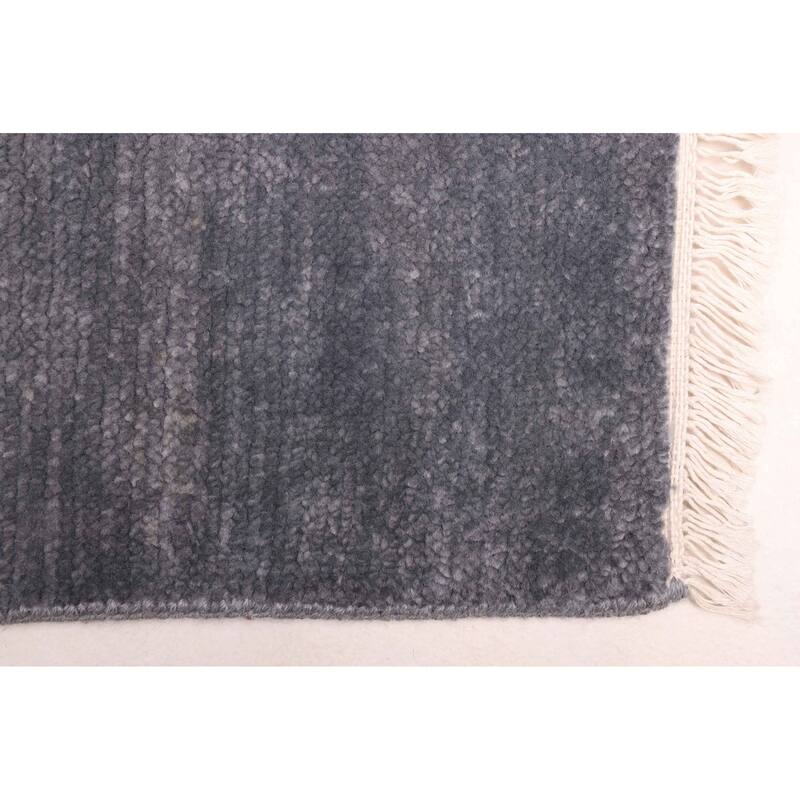 ECARPETGALLERY Hand-knotted Mystique Denim Blue Wool Rug - 5'6 x 7'8
