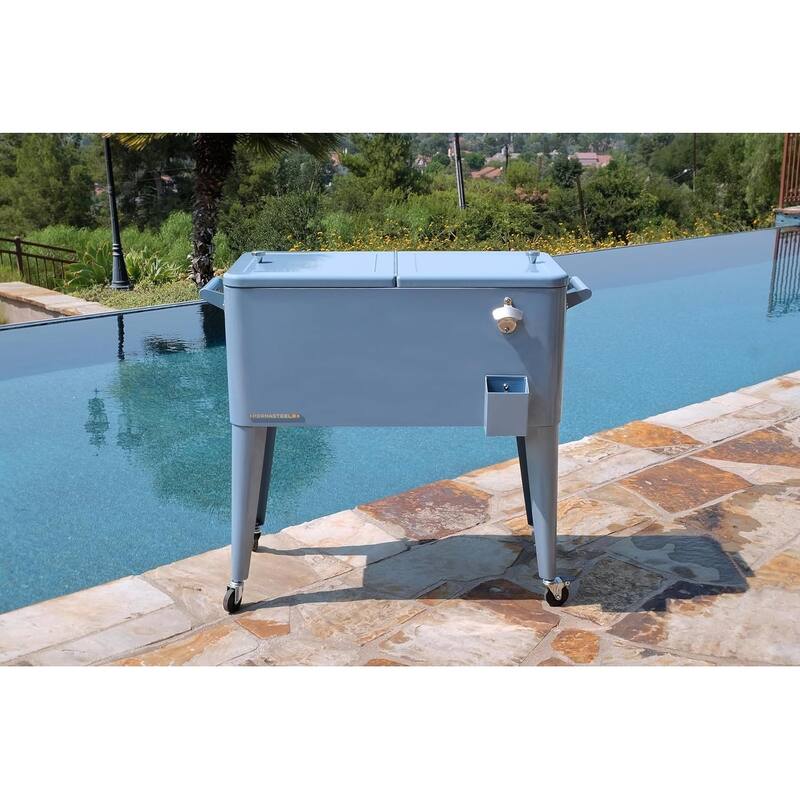 Permasteel 80-Qt Classic Outdoor Rolling Patio Cooler with Wheels