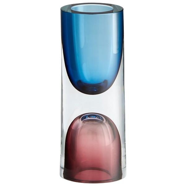 Cyan Design 10019 Majeure 3-1/4" Diameter Glass Vase - Rose / Blue