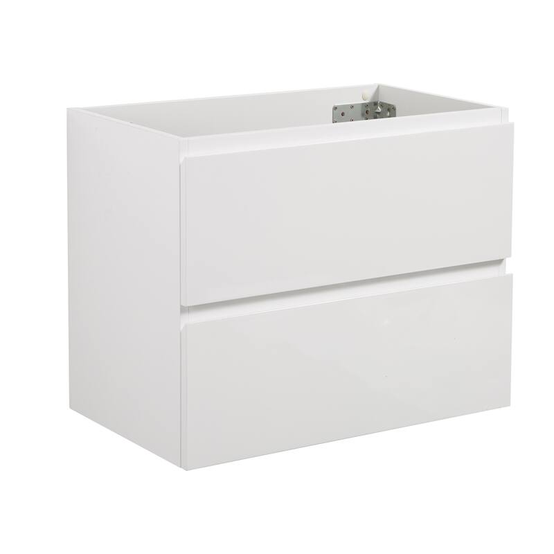 GDFStudio - Alice Wall-Mounted Bathroom Vanity with Modern Double Drawer and Soft-Close Functionality