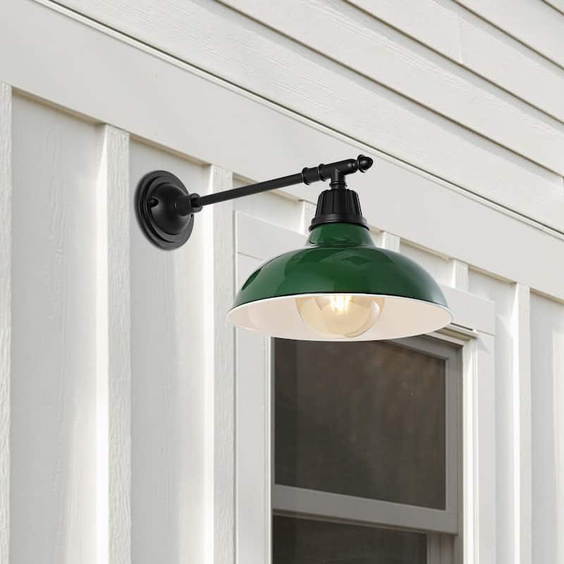 12.25" Indoor/Outdoor LED Arm Sconce, By JONATHAN Y - 12.25