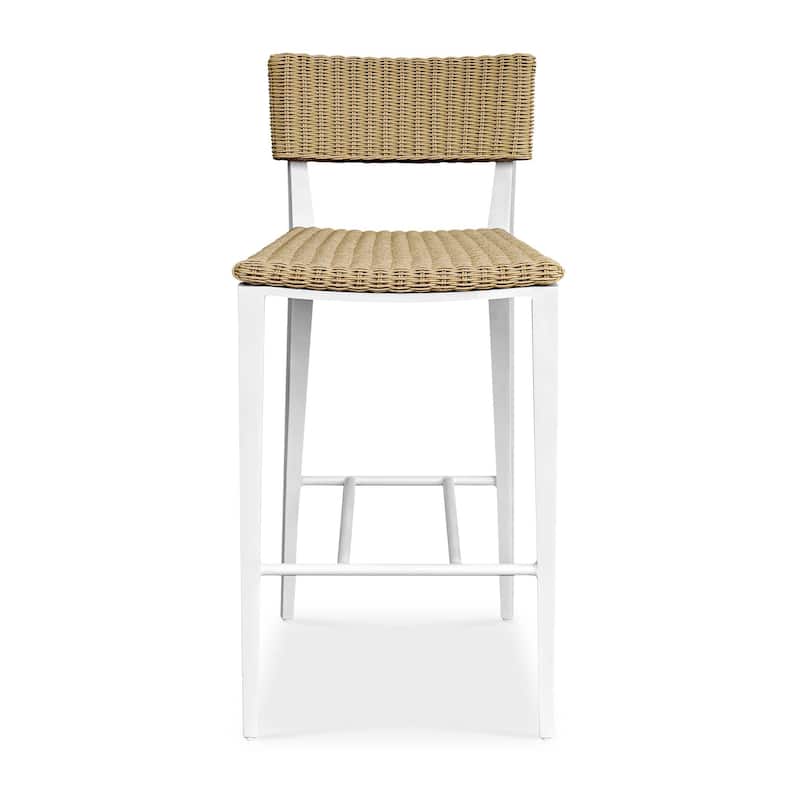 Uttermost Calbas White Outdoor Stool - 22.6" W x 19.75" D x 38.1" H