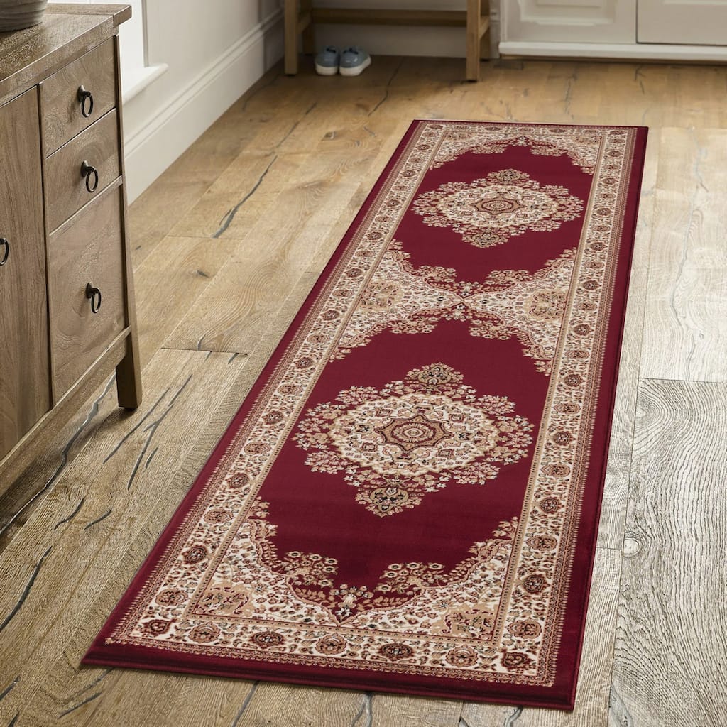 Red 2 ft. 7 in. x 9 ft. 10 in. Area Rug - 10' x 3'