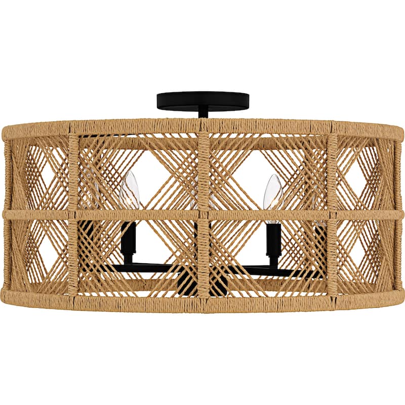 Axford 5-Light Matte Black Semi-Flush Mount