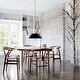 preview thumbnail 4 of 7, Set of 2 Modern Dark Wood Dining Chair With Back Y Arm Armchair Hemp Seat For Home Restaurant Office Desk Task Work