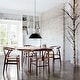 preview thumbnail 15 of 47, Modern Dining Chair with Woven Paper cord Seat, Solid Wooden Farmhouse Y Back Elbow Side Chair