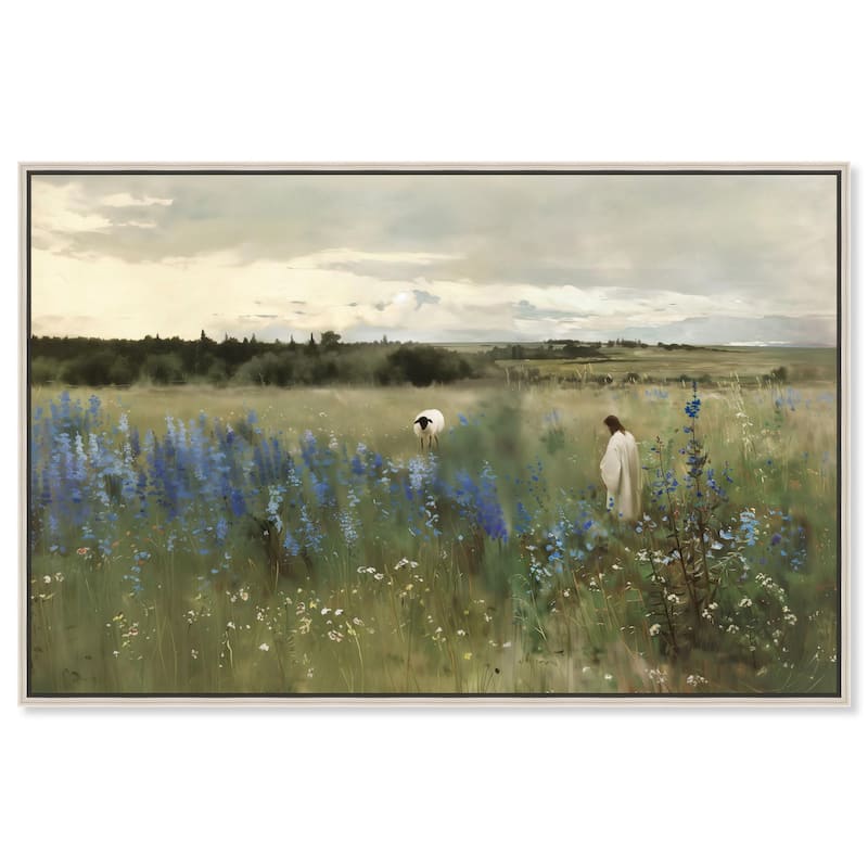 Path of the Shepherd Canvas by Art Remedy - Silver - 45" x 30"