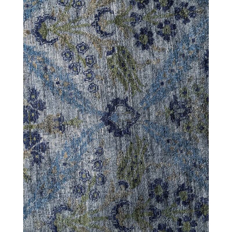 Vibrance One-of-a-Kind Hand-Knotted Area Rug - Gray, 8' 1" x 8' 1" - 8' 1" x 8' 1"