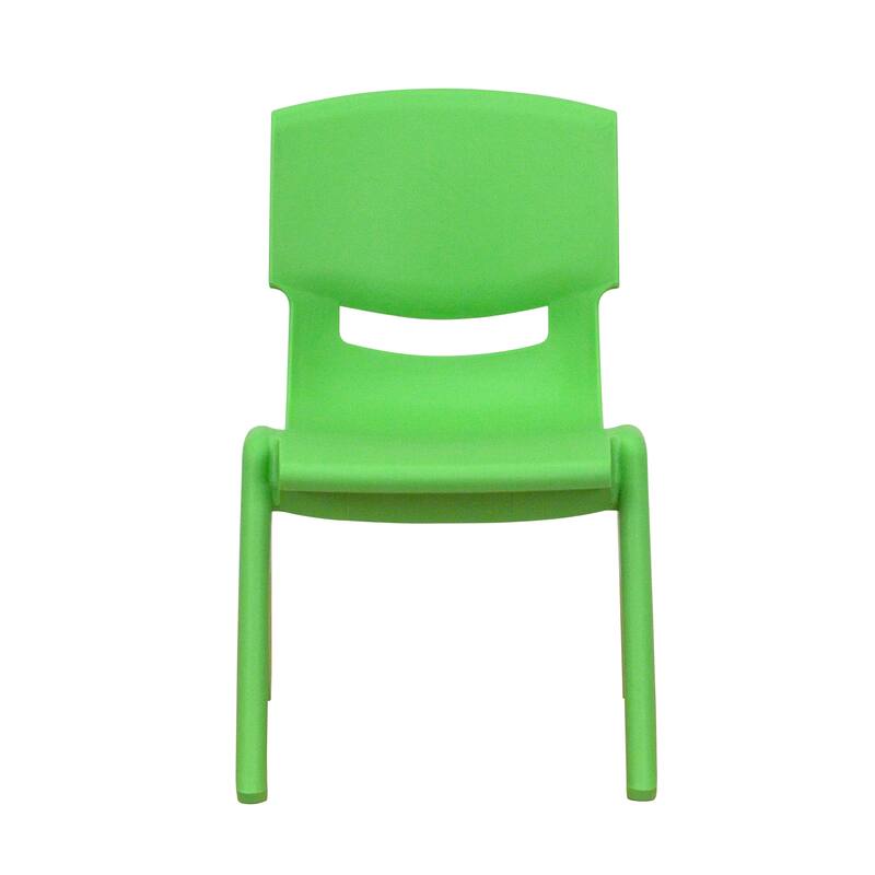 2 Pack Plastic Stackable Preschool Chair with 10.5" Seat Height - 14"D x 12.5"W x 20"H