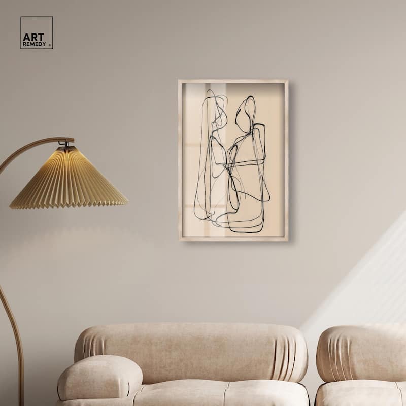 Embrace of Lines I Shadowbox by Art Remedy