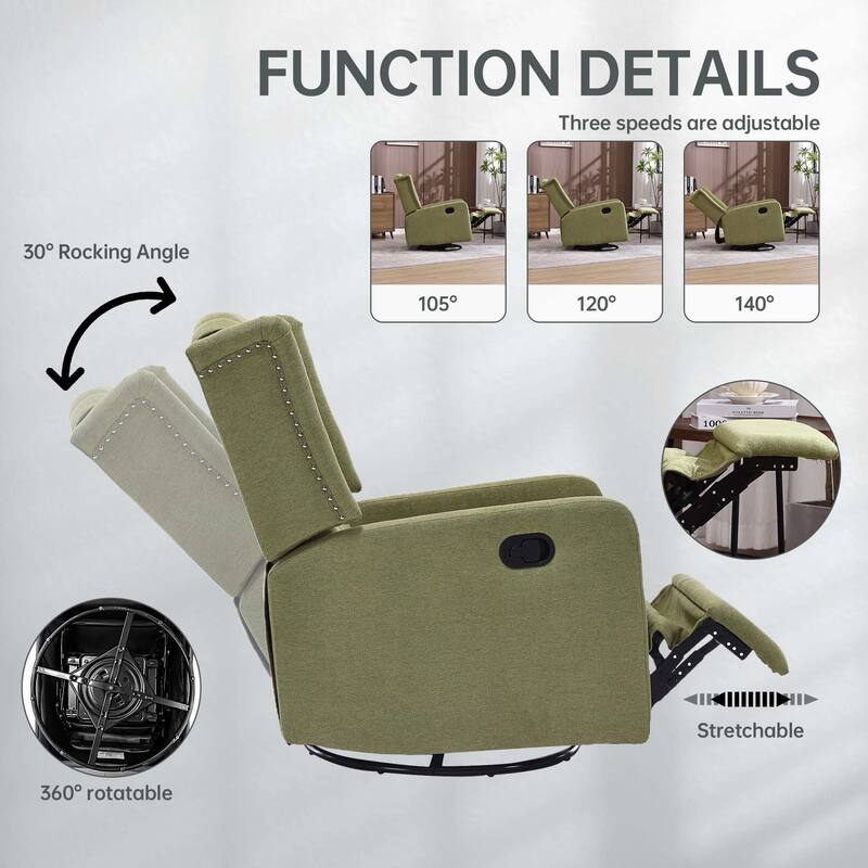 360 Degree Swivel Rocking Recliner Chair
