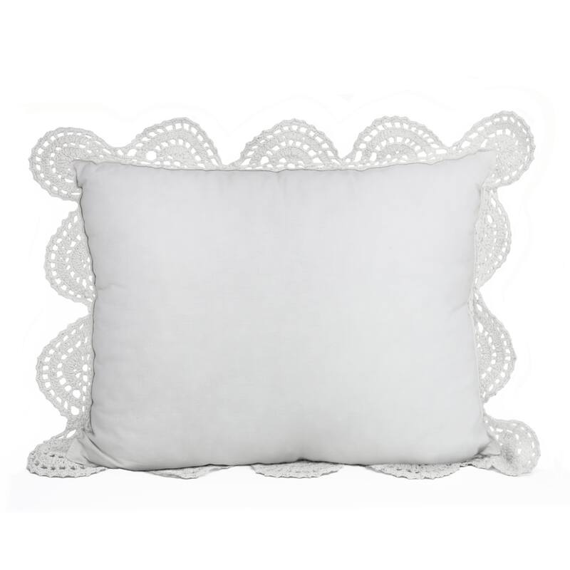 Handmade Crochet Sham and Accessories - White - Boudoir - 1 Piece
