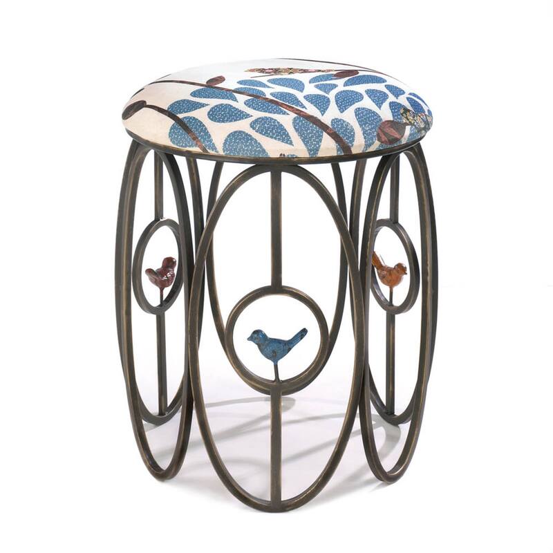 Chic Chevron Stool 16.25x16.25x18"