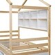 preview thumbnail 22 of 22, Twin Size House Bed with Roof Frame, Bedside-shelves, Under Bed Storage Unit