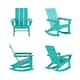 Laguna Modern Weather-Resistant Adirondack Chairs (Set of 4) - Turquoise