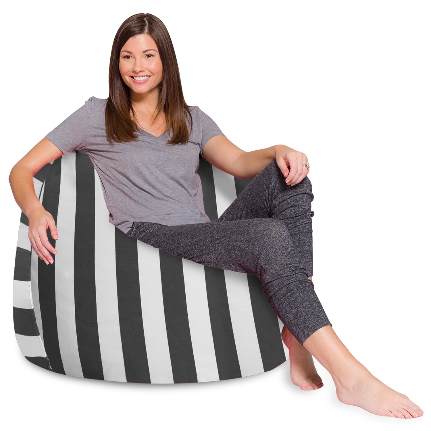 Option Canvas Stripes Gray and White