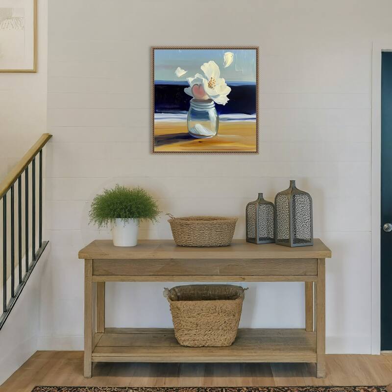 Heart In a Jar by Elena Avanesova Framed Canvas Wall Art Print